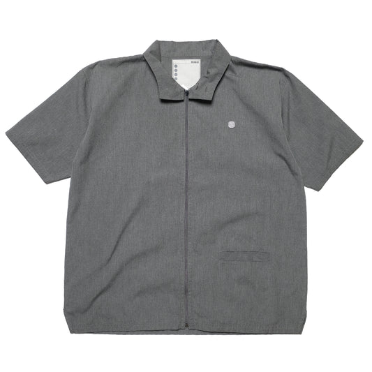 Neighborhood Grey Zip Up Short Sleeve