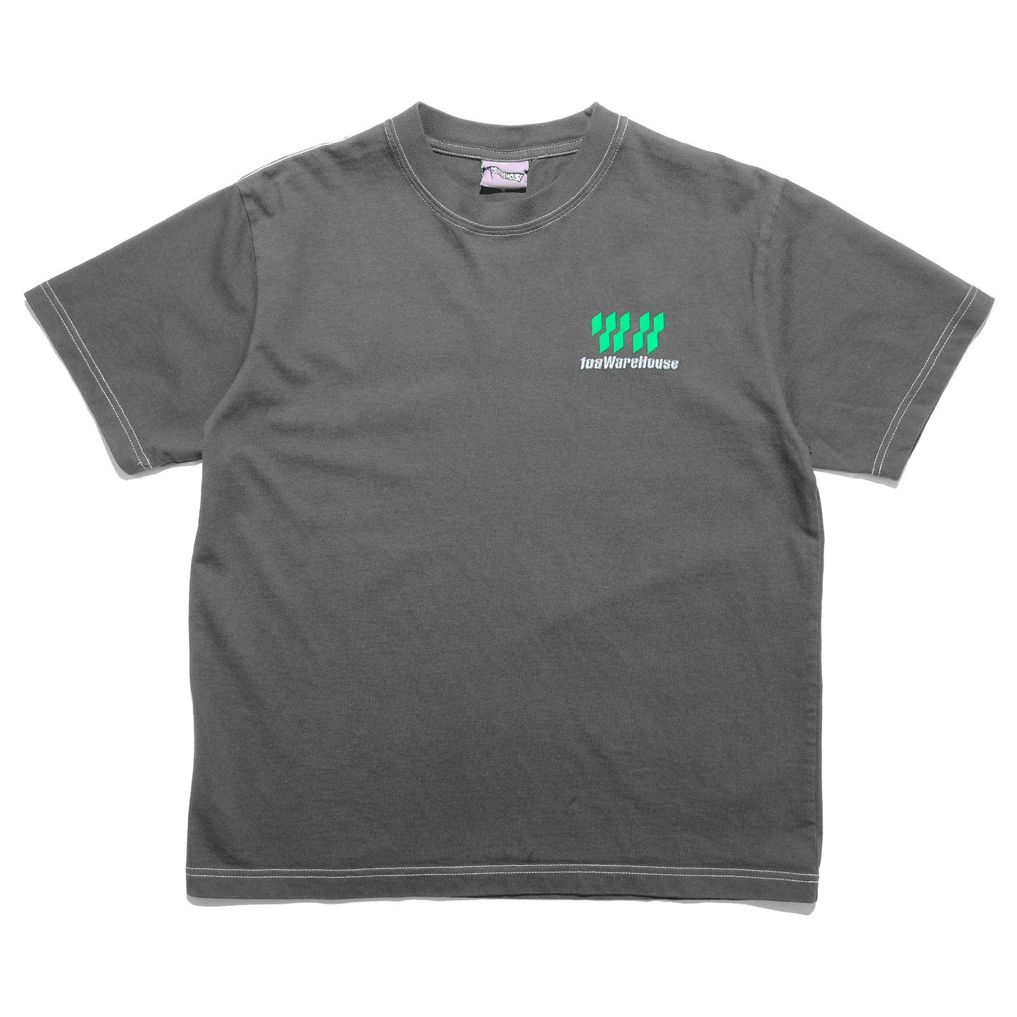 108WAREHOUSE - Contrast Stitch T-Shirt - Ash Grey