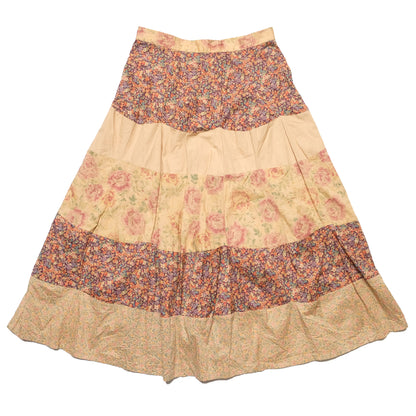 CDG Tricot Brown Floral Skirt