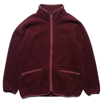 Montbell Ribbed Fleece Jacket - Burgundy - 00s