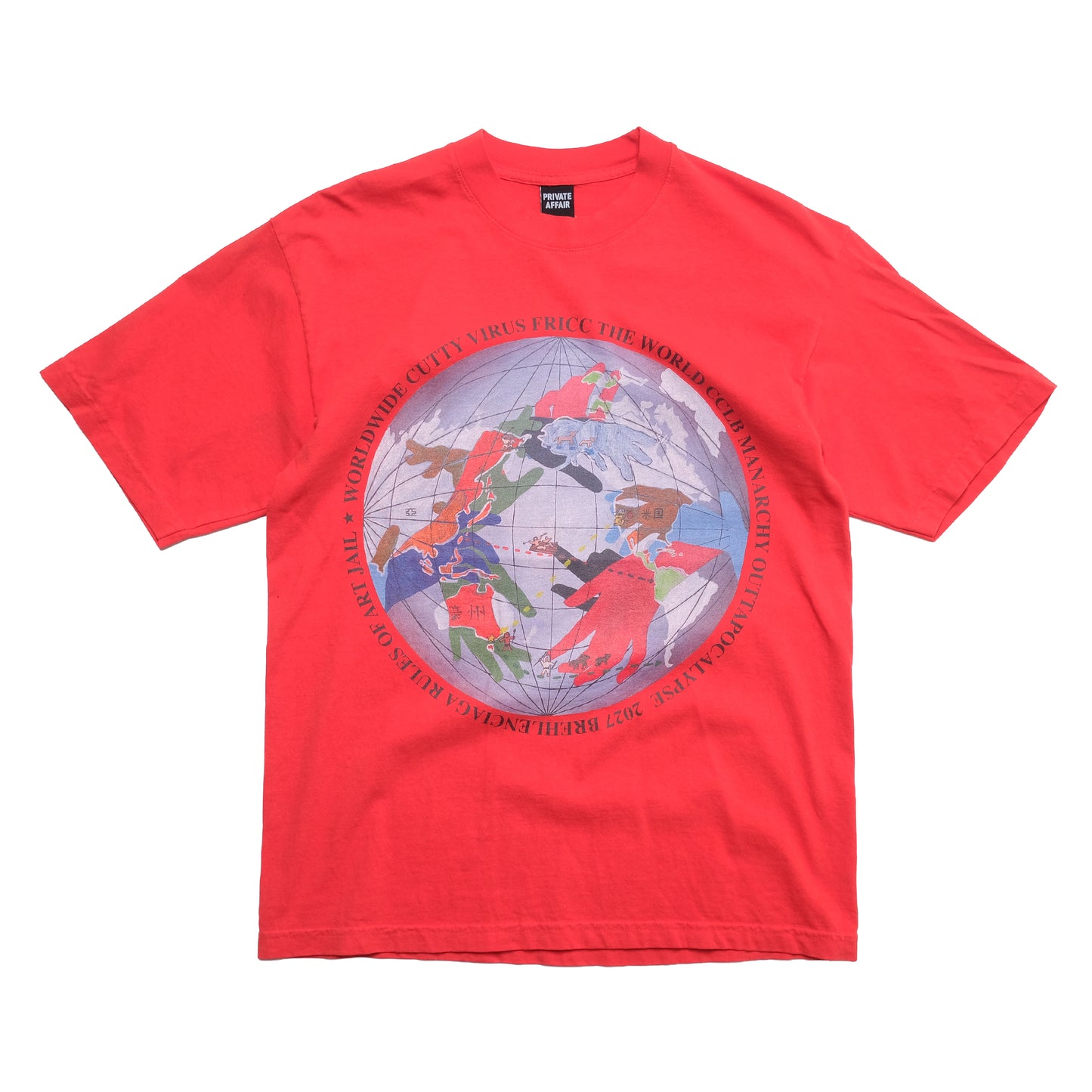 coogidowntothesex - World Wide Cutty Virus T-Shirt - Tomato