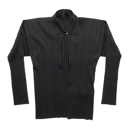 Issey Miyake Black Pleated Cardigan