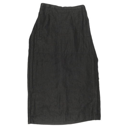 Issey Miyake Black Linen Skirt