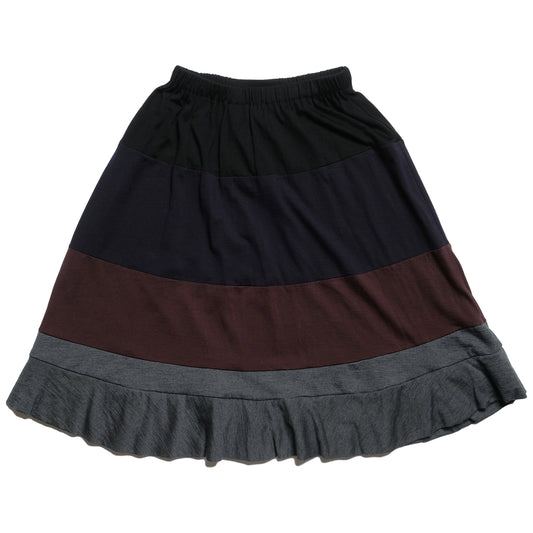 CDG Robe De Chambre Multi Coloured Skirt Black/Brown/Grey