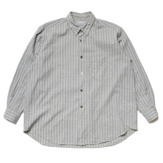 CDG Homme Grey Striped Long Sleeve Shirt - 90s