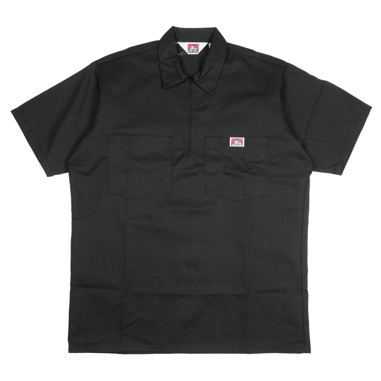 Ben Davis - Short Sleeve Half Zip Solid (Black)