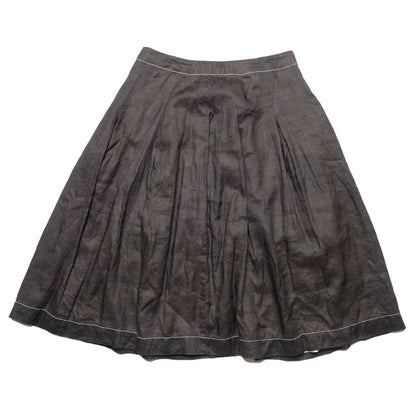 CDG Tricot Charcoal Linen Skirt