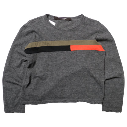 Junya Watanabe Cropped Grey Wool Knit - AD1998