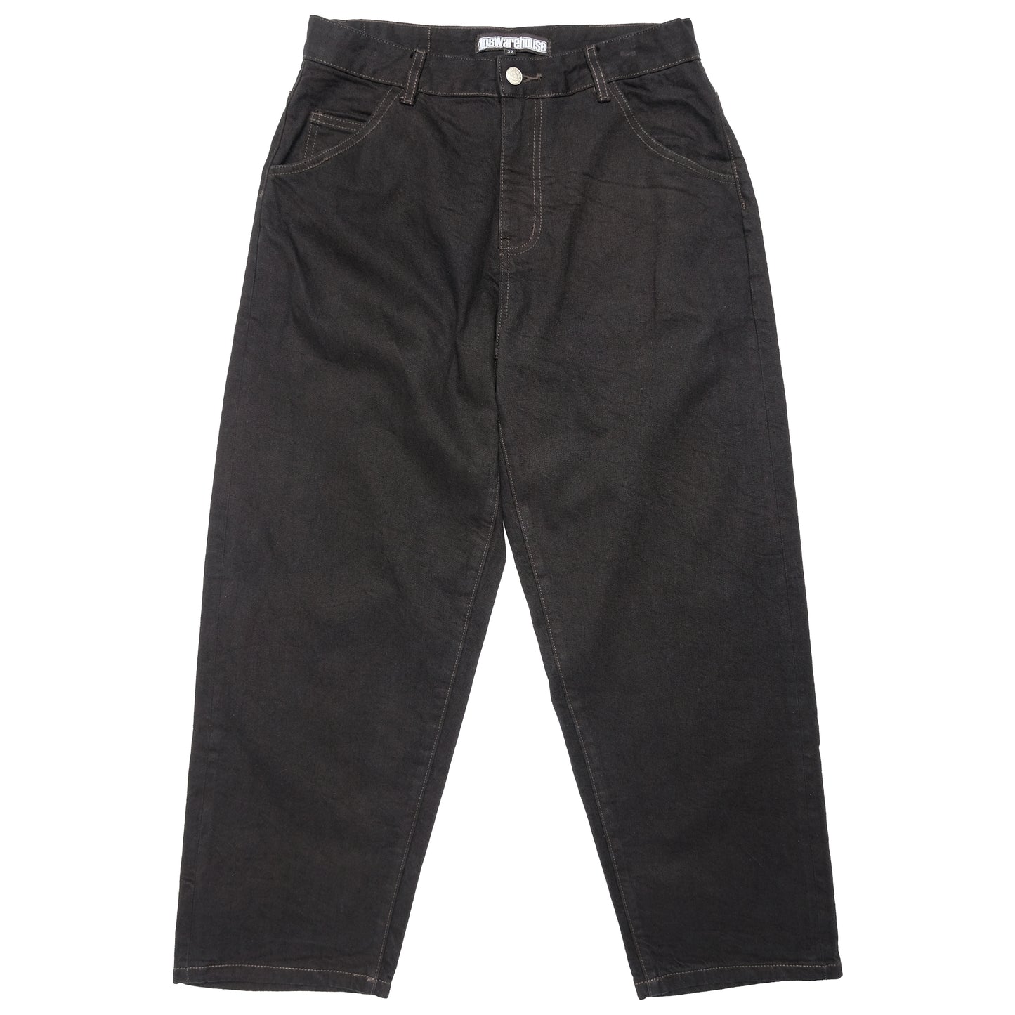 108WAREHOUSE - Baggy Selvedge Denim - Over Dyed Black