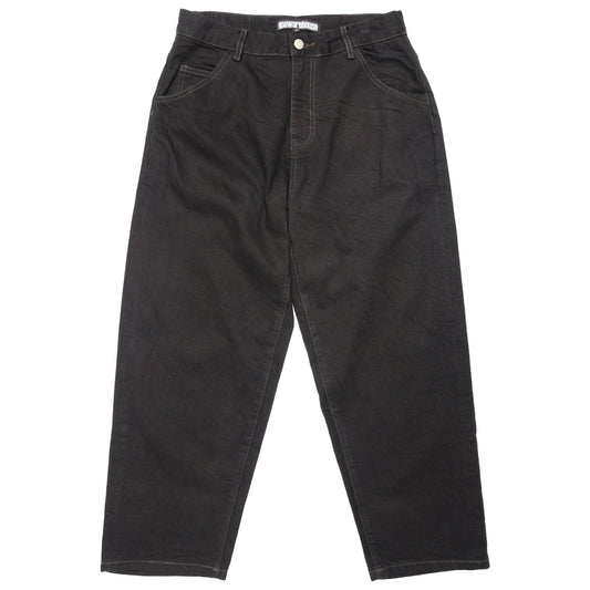 108WAREHOUSE - Baggy Selvedge Denim - Over Dyed Black