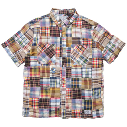 Neighborhood Patchwork Shortsleeve Button Up