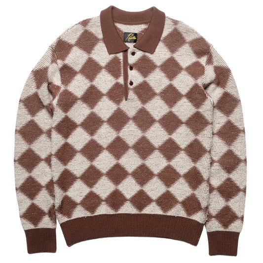 Needles Brown Checkered Knit - 20AW