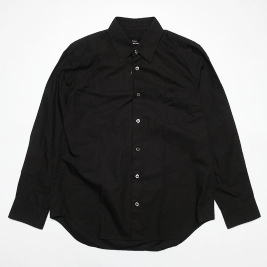 CDG Tricot Black Longsleeve Shirt - Pointed Collar