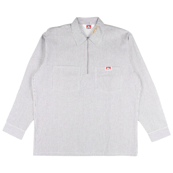 トップス shurry labyrins Ben Davis Short Sleeve Striped 1/2 Zip Shirt
