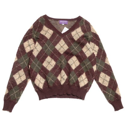 Nepenthes Argyle V Neck Sweater