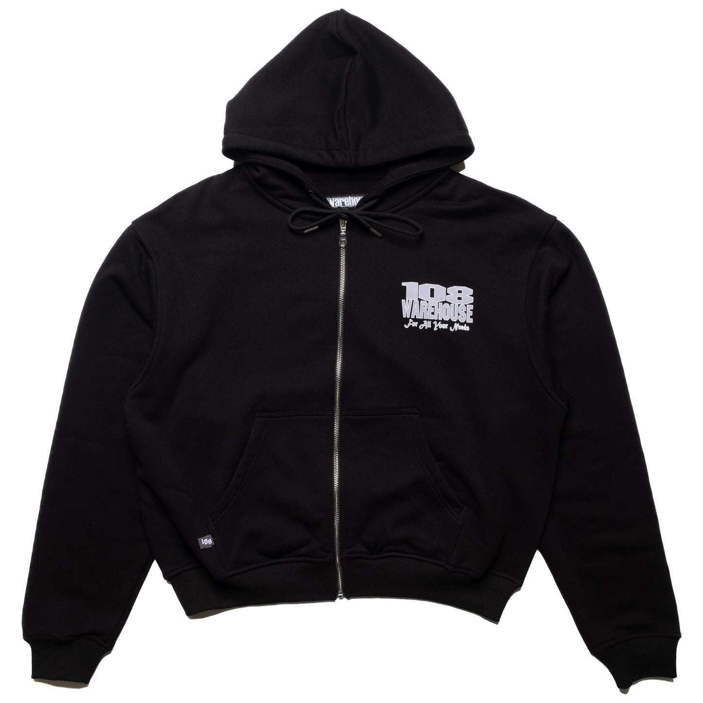 108WAREHOUSE - Cropped Shop Hoodie - Black