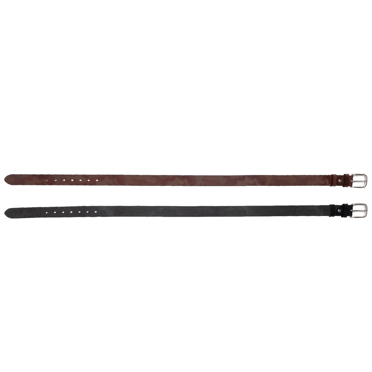 108WAREHOUSE Halftone Camo Leather Belt - Brown
