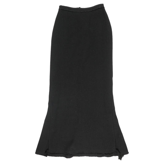 Y's Black Maxi Skirt - Cut off Hem