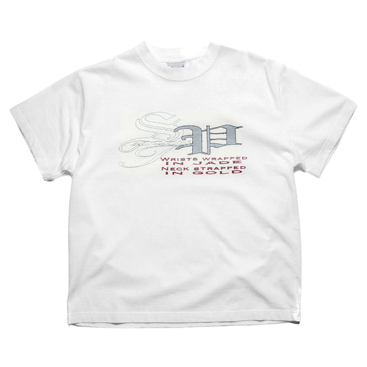 Saigon Posse - Jade and Gold Tee - White