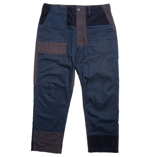 Engineered Garments Navy Patchwork Trousers