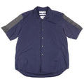 CDG SHIRT Navy Switching Short Sleeve Shirt