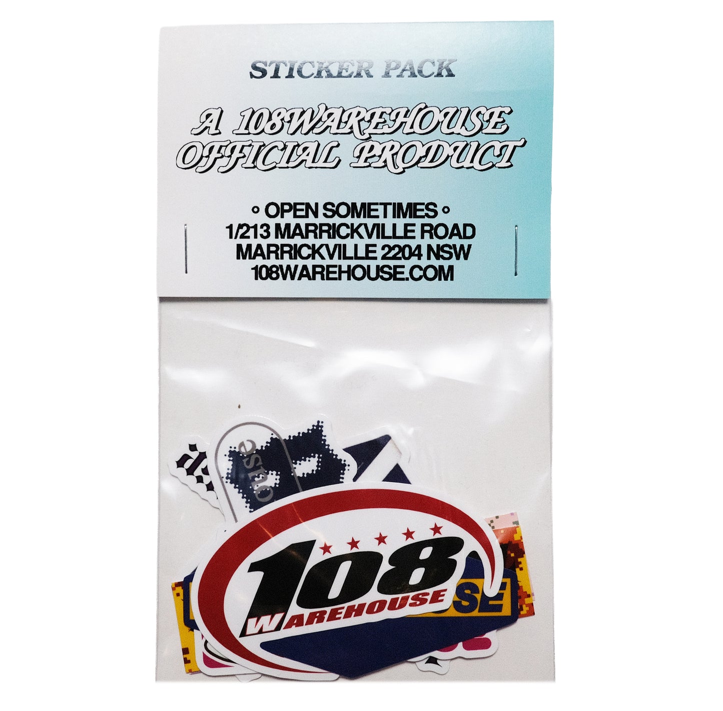 108WAREHOUSE Sticker Pack - Assorted