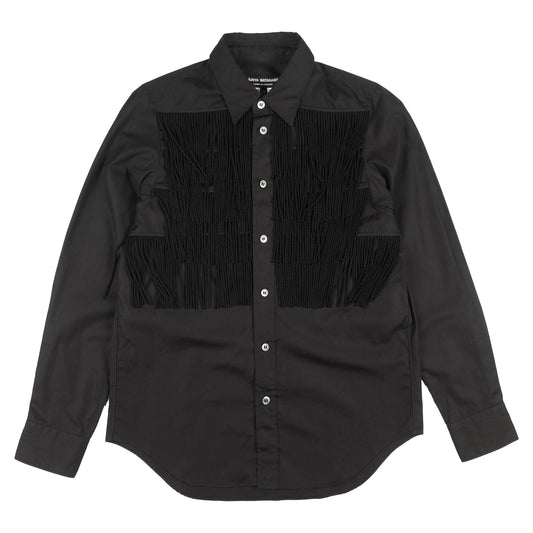 CDG Junya Watanabe Black Fringed Shirt