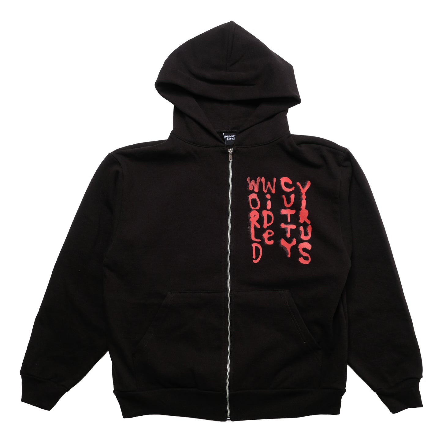 coogidowntothesex - World Wide Cutty Virus Zip Hoodie - Black