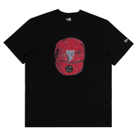 108Warehouse x New Era TEE - Pandasex - Scarlett / Black