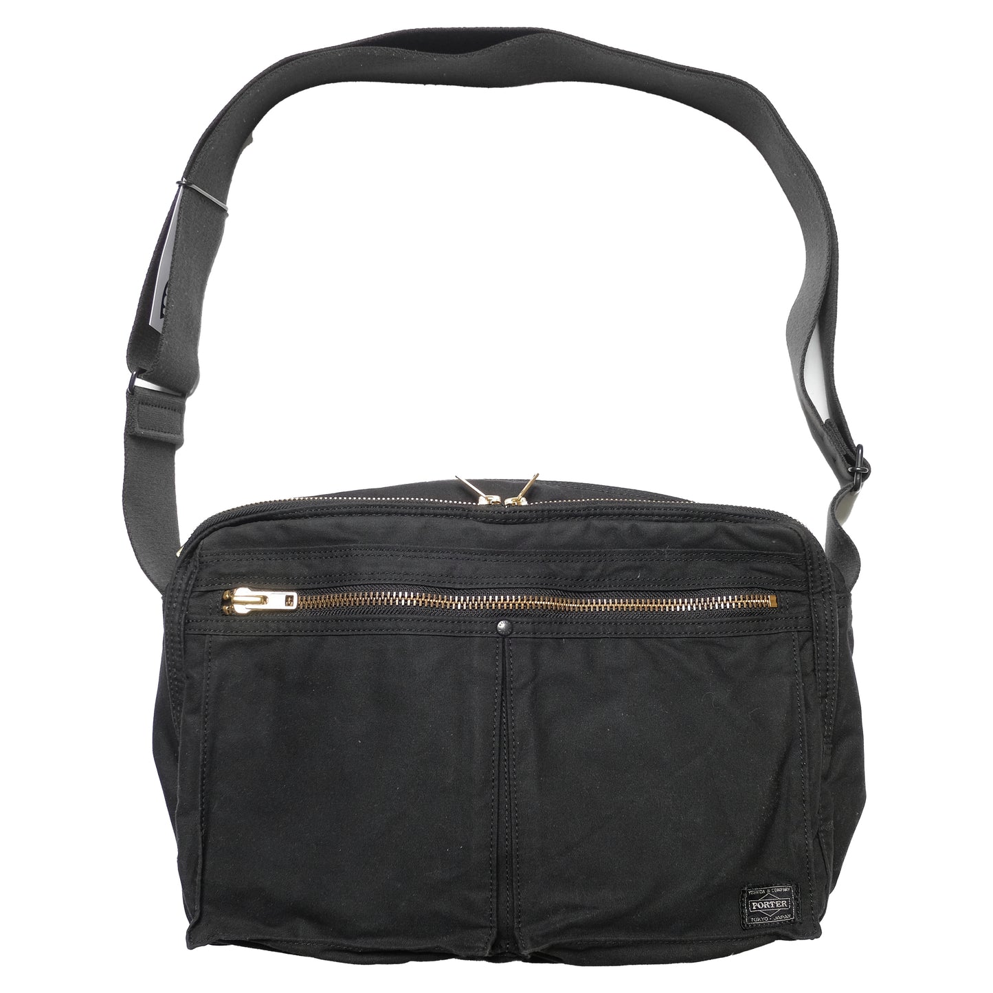 Porter Canvas Side Bag - Black