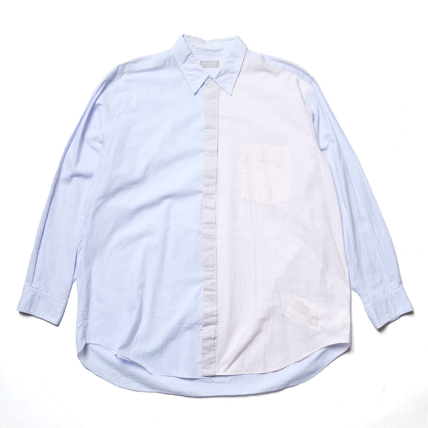 CDG Homme Light Blue Contrasted Panelled Shirt - 90s