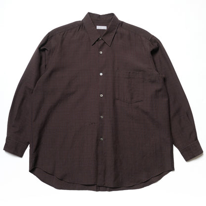 CDG Homme Brown Checkered Wool Shirt - 90s