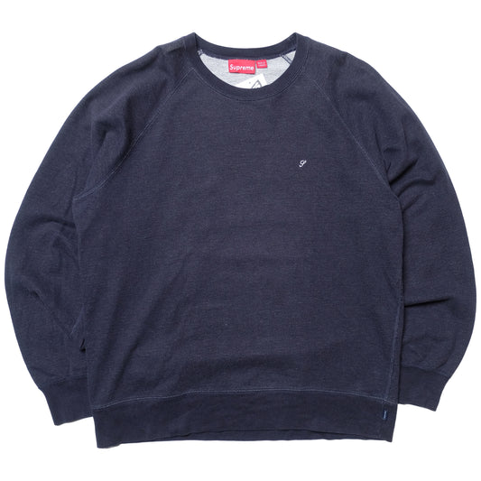 Supreme Heathered Crewneck (2013) - Navy Heather - XL