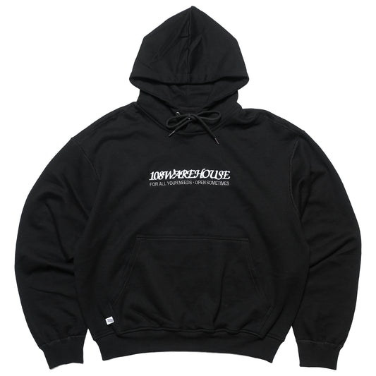 108WAREHOUSE - Classic Logo Hoodie - Black