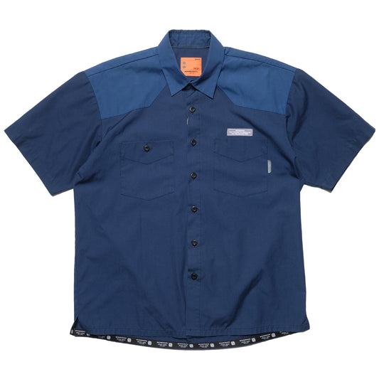 Neighborhood 2-Tone Blue Short Sleeve Shirt