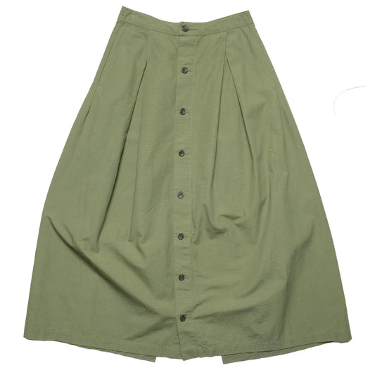 Engineered Garments Buttoned Twill Long Skirt Khaki