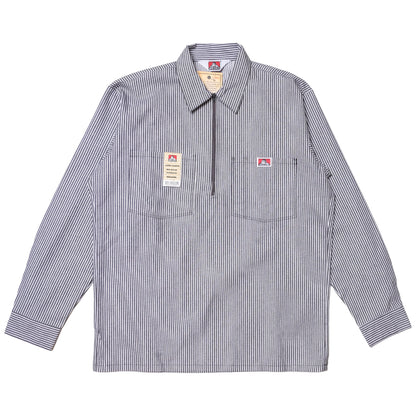 Ben Davis - LS Half Zip Stripe (Black)