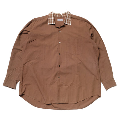 CDG Homme Brown Contrast Collar Shirt - 90s