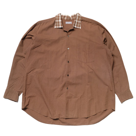 CDG Homme Brown Contrast Collar Shirt - 90s