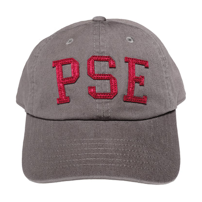 Pseushi - Vintage Lettering Cap - Grey/Maroon