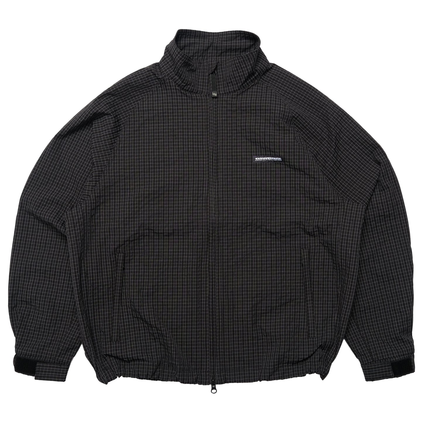 108WAREHOUSE - Zip Plaid Jacket - Black/Blue Checkered
