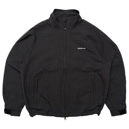 108WAREHOUSE - Zip Plaid Jacket - Black/Blue Checkered