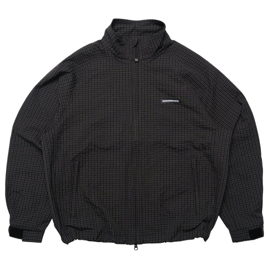 108WAREHOUSE - Zip Plaid Jacket - Black/Blue Checkered