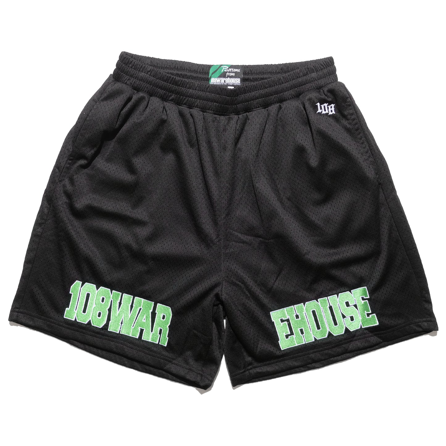 108WAREHOUSE - EHOUSE Mesh Shorts - Black / Green