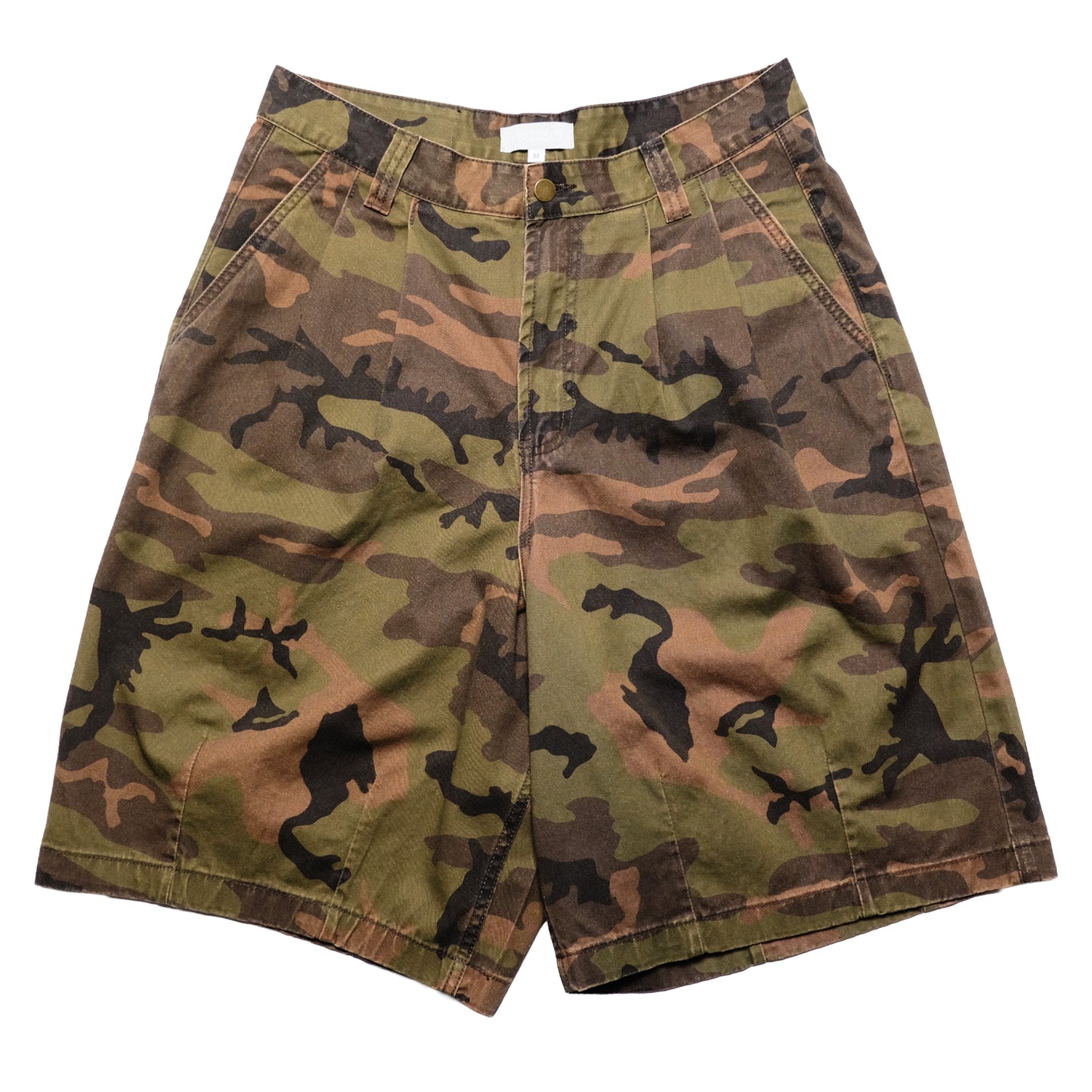 Pseushi - Pleated Balloon Shorts - Washed Camo