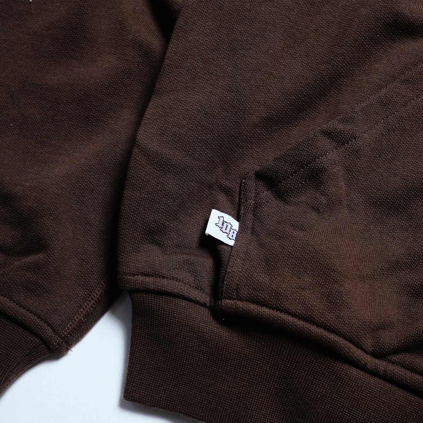 108WAREHOUSE - Cropped Zip Team Logo Hoodie - Brown