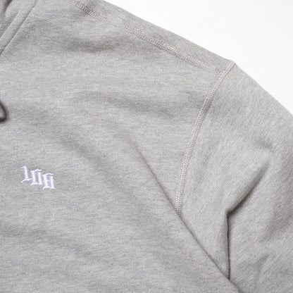 108WAREHOUSE - Cropped Zip Team Logo Hoodie - Grey