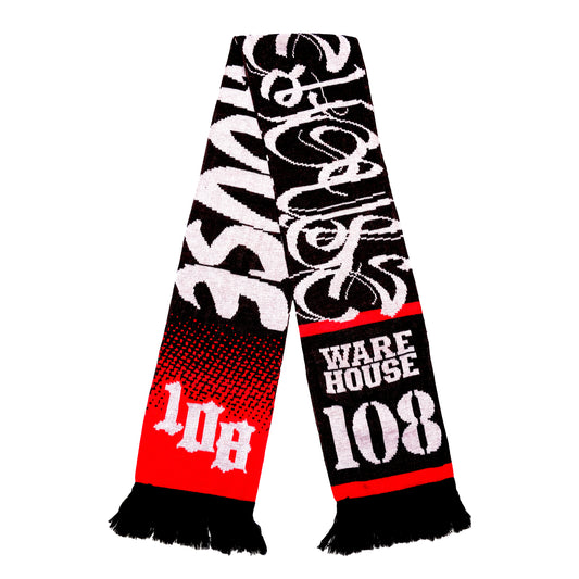 108WAREHOUSE - Logo Scarf - Black/Red