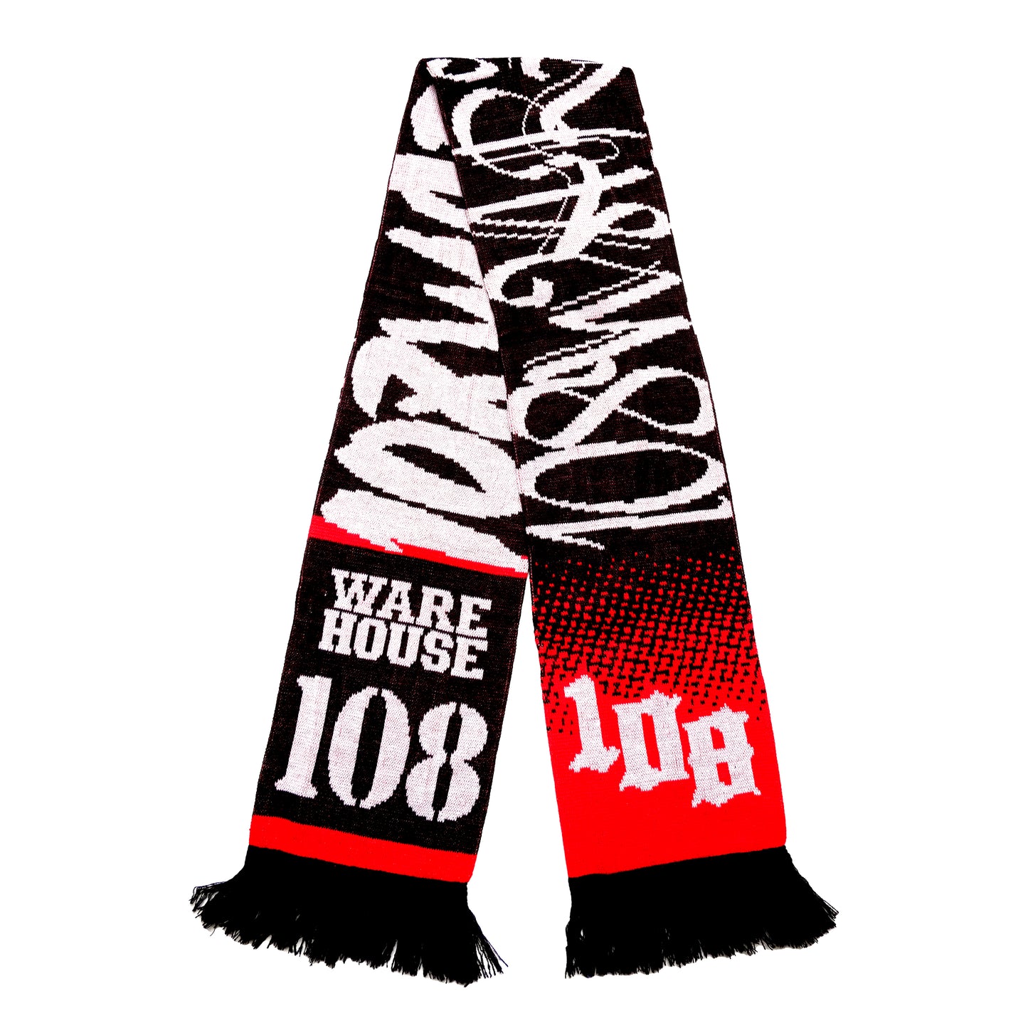 108WAREHOUSE - Logo Scarf - Black/Red