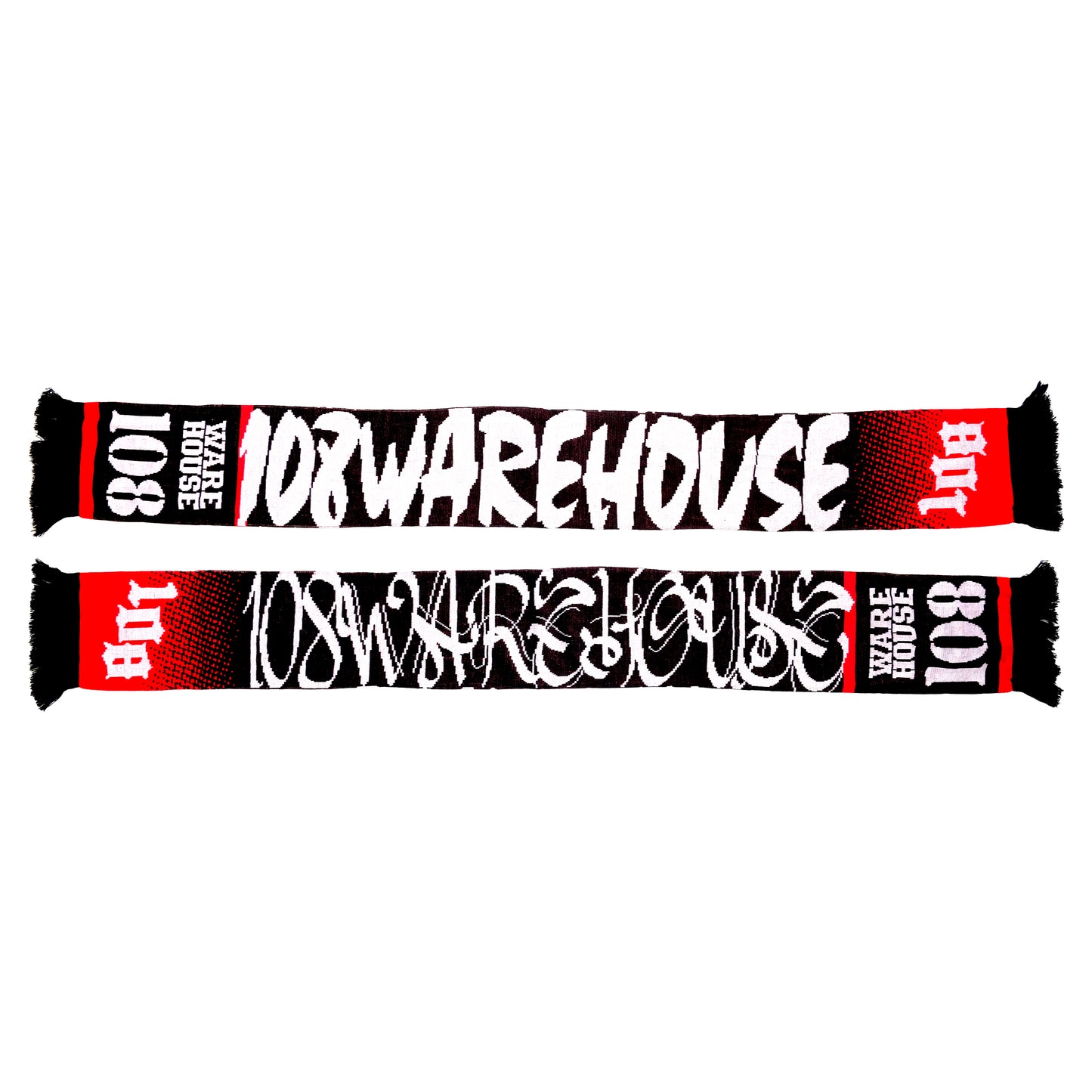 108WAREHOUSE - Logo Scarf - Black/Red